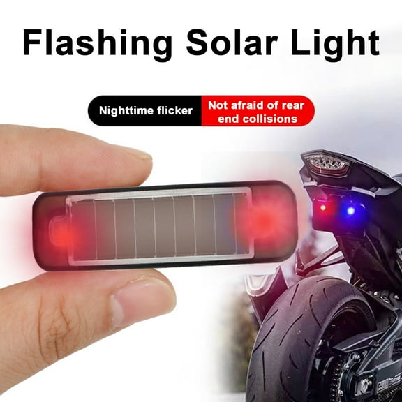 BAETEUY Solar Warning Light High Lumens Super Bright Waterproof Compact Size Portable Rechargeable Motorcycle Bike Tail Light LED Bike Lamp