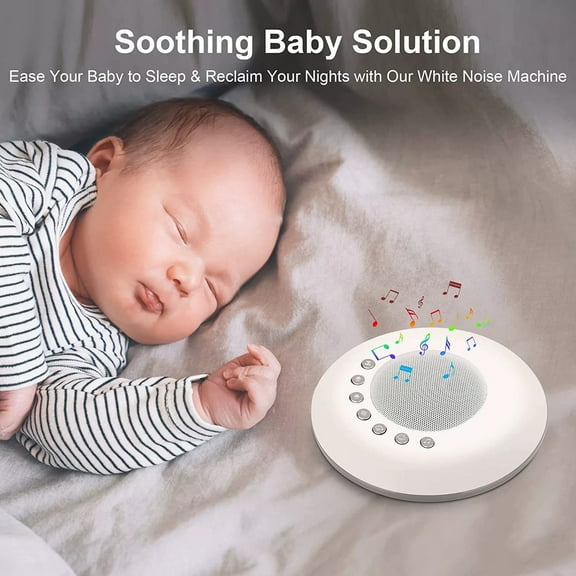 BAETEUY Sound Machine, 28 Soothing Sounds, Adjustable Volume, Rechargeable, Compact Design, White Noise Machine with Light, Perfect for Sleep and Relaxation