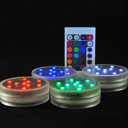 BAETEUY Submersible Multi-Color LED Light Lamp Decorative Lamp with IR ...