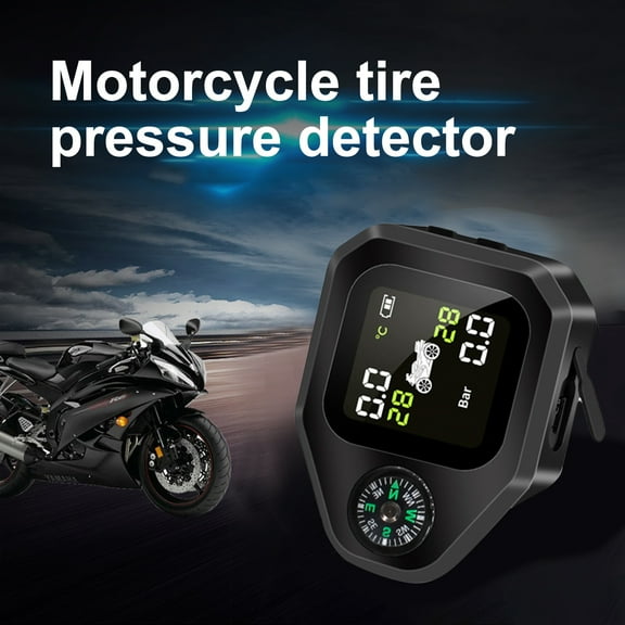 BAETEUY TPMS Compass High Precision Temperature Monitor Large Screen Motorcycle Tire Pressure Monitoring System for Motorcycle