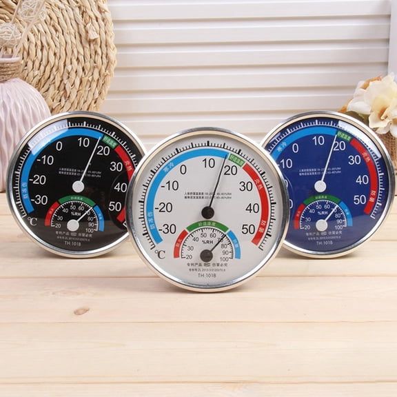 BAETEUY Temperature Humidity Meter Thermometer Room Round Dial Analog Indoor Hygrometer