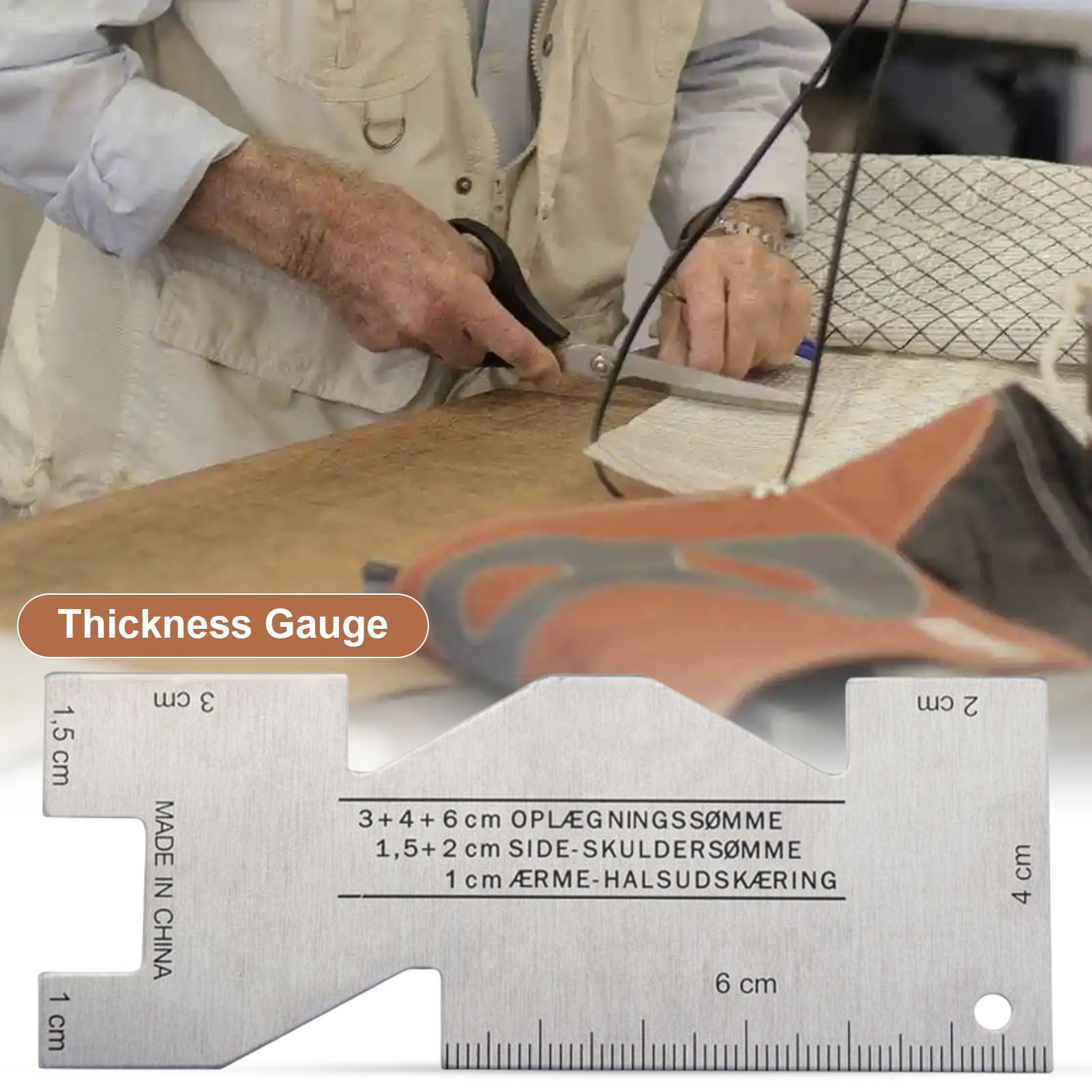 BAETEUY Thickness Gauge Clear Lines Accurate Scale Breakresistant