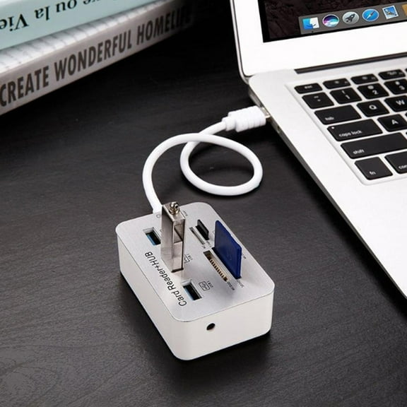 BAETEUY USB 3.0 Hub Card Reader, 7-In-1, MS, SD, M2, TF, Multi-in-1, Memory, Adapter, 5Gbps, Data, Transfer, Speed, Overvoltage, Protection, Windows