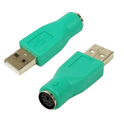 BAETEUY USB Male Port to PS/2 Female Converter Adapter for PC Computer Keyboard Mouse