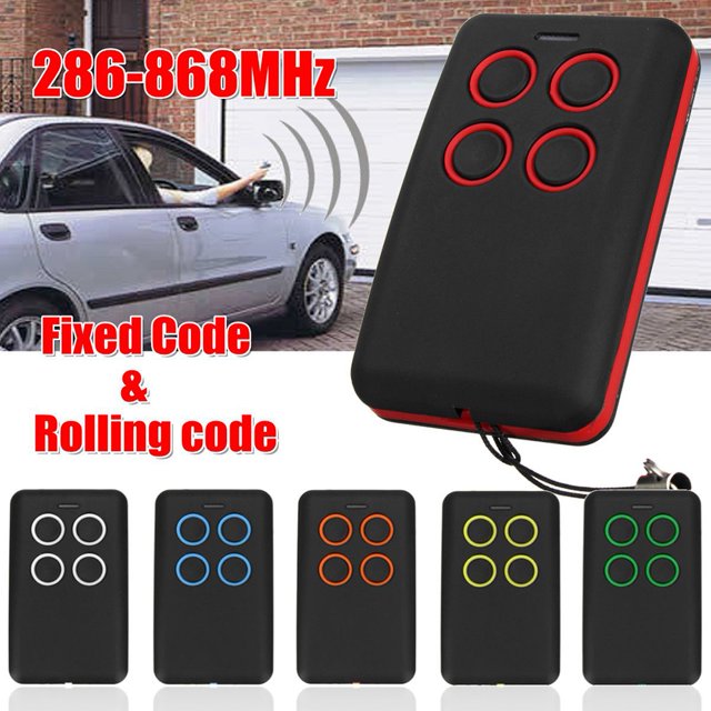 BAETEUY Universal 4-Button 286-868MHz Fits Fixed Rolling Code Garage ...