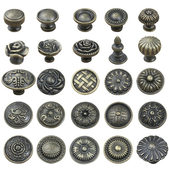 BAETEUY Vintage Bronze Kitchen Cupboard Cabinet - Wardrobe Furniture Pull Handle Knob
