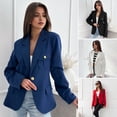 thumbnail image 1 of BAETEUY Women Suit Coat Lapel Long Sleeve Flap Pockets Suit Jacket, 1 of 8
