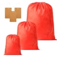 thumbnail image 1 of BAFAMISS Drawstring Bags with 3pcs Kraft Paper Cards, 3 Pack Reusable Storage Bags for Clothes, 1 of 6
