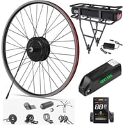 BAFANG 48V 500W Rear Hub Motor Kit with 48V 13Ah Shark Battery - G020 Ebike Conversion Kit for 135MM-142MM Rear Dropout 20" Wheel Electric Bike Conversion kit for Mountain / City Bicycle