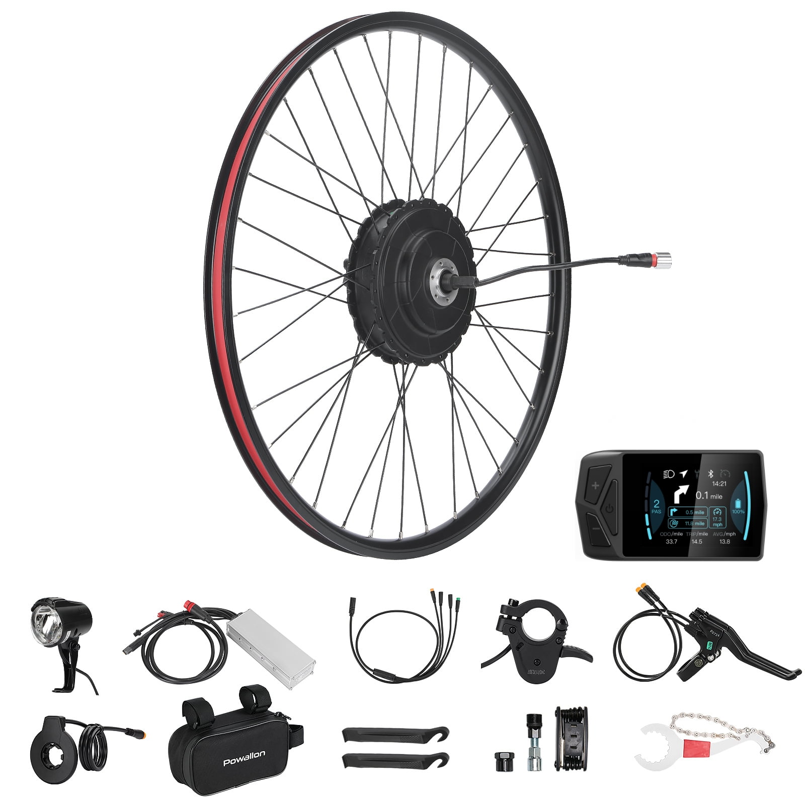 BAFANG 750W Electric Bike Conversion Kit Rear Hub Motor with DZ40/B02N-U/B04N Display, 48V Ebike Motor Kit w/Brake Lever & Throttle for Mountain/Road Bikes
