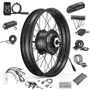 BAFANG Ebike Conversion Kit 48V1000W26 Rear Wheel Cassette Hub Motor Electric Bike Accessories for 172mm-180mm Rear Dropuot Fat Bikes with 48V 20Ah Shark Lithium Battery Display Optional