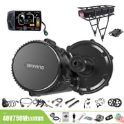 BAFANG Mid Drive Kit 750W BBS02B Electric Bike Conversion Kit 48V Ebike Conversion Kit for 100MM Mountain Bike Road Bike EKD01 Display and 48V18.2Ah Rear Rack Battery