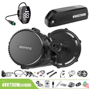BAFANG Mid Drive Kit 750W BBS02B Electric Bike Conversion Kit 48V Ebike Conversion Kit for 100MM Mountain Bike Road Bike VD03 Display and 48V13Ah Shark Battery
