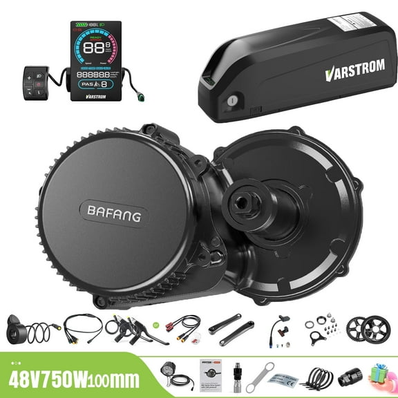 BAFANG Mid Drive Kit 1000W BBS02B Electric Bike Conversion Kit 48V Ebike Conversion Kit for 100MM Mountain Bike Road Bike VD618 Display and 48V20Ah Shark Battery