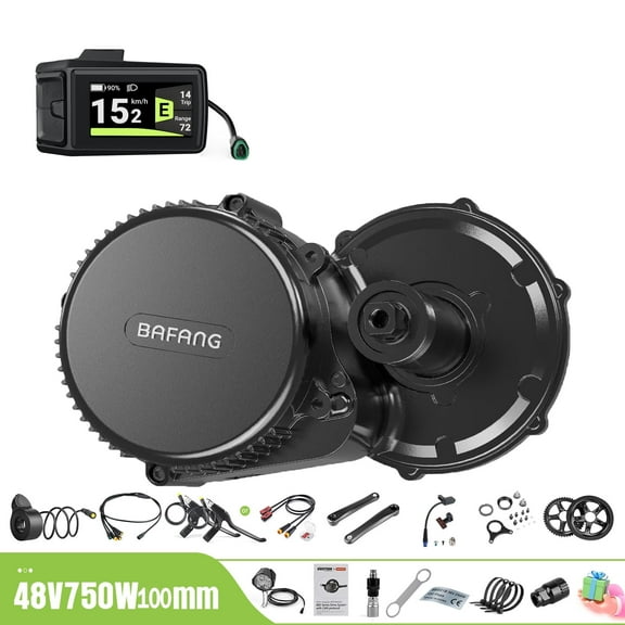 BAFANG Mid Drive Kit 1000W BBS02B Electric Bike Conversion Kit 48V Ebike Conversion Kit for 100MM Mountain Bike Road Bike DPC080 Display No Battery