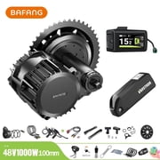 BAFANG Mid Drive Kit 1000W BBS-HD Electric Bike Conversion Kit 48V Ebike Conversion Kit for 100MM Mountain Bike Road Bike DPC080 Display and 48V20Ah Shark Battery