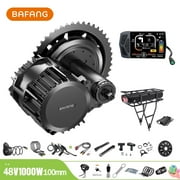 BAFANG Mid Drive Kit 1000W BBS-HD Electric Bike Conversion Kit 48V Ebike Conversion Kit for 100MM Mountain Bike Road Bike EKD01 Display and 48V18.2Ah Rear Rack Battery