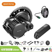BAFANG Mid Drive Kit 1000W BBS-HD Electric Bike Conversion Kit 48V Ebike Conversion Kit for 100MM Mountain Bike Road Bike VD03 Display and 48V13Ah Shark Battery