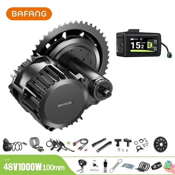 BAFANG Mid Drive Kit 1000W BBSHD Electric Bike Conversion Kit 48V Ebike Conversion Kit for 100MM Mountain Bike Road Bike DPC080 Display No Battery