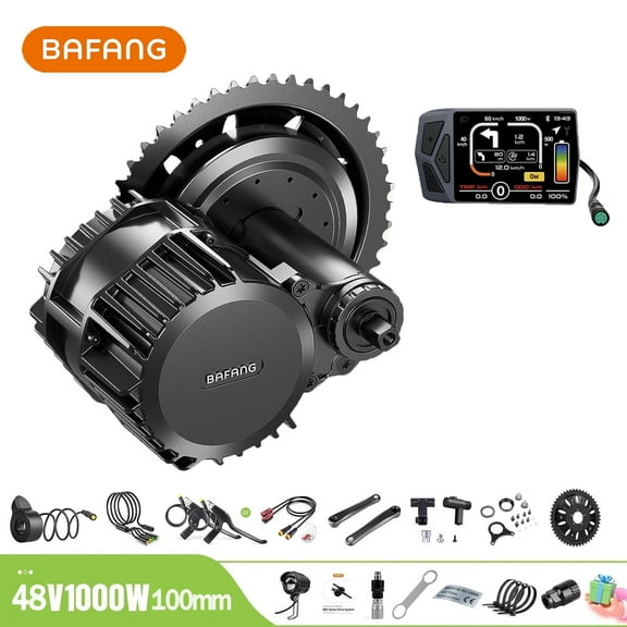 BAFANG Mid Drive Kit 1000W BBSHD Electric Bike Conversion Kit 48V Ebike Conversion Kit for 100MM Mountain Bike Road Bike EKD01 Display No Battery