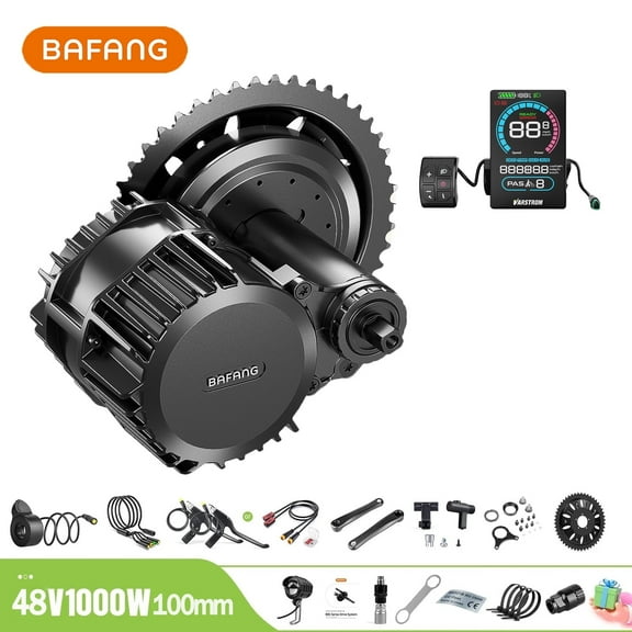 BAFANG Mid Drive Kit 1000W BBSHD Electric Bike Conversion Kit 48V Ebike Conversion Kit for 100MM Mountain Bike Road Bike VD618 Display No Battery