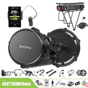 BAFANG Mid Drive Kit 750W BBS02B Electric Bike Conversion Kit 48V Ebike Conversion Kit for 68-73MM Mountain Bike Road Bike DPC010 Display and 48V18.2Ah Rear Rack Battery
