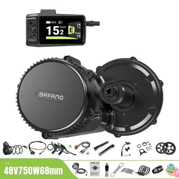 BAFANG Mid Drive Kit 750W BBS02B Electric Bike Conversion Kit 48V Ebike Conversion Kit for 68-73MM Mountain Bike Road Bike DPC080 Display and No Battery