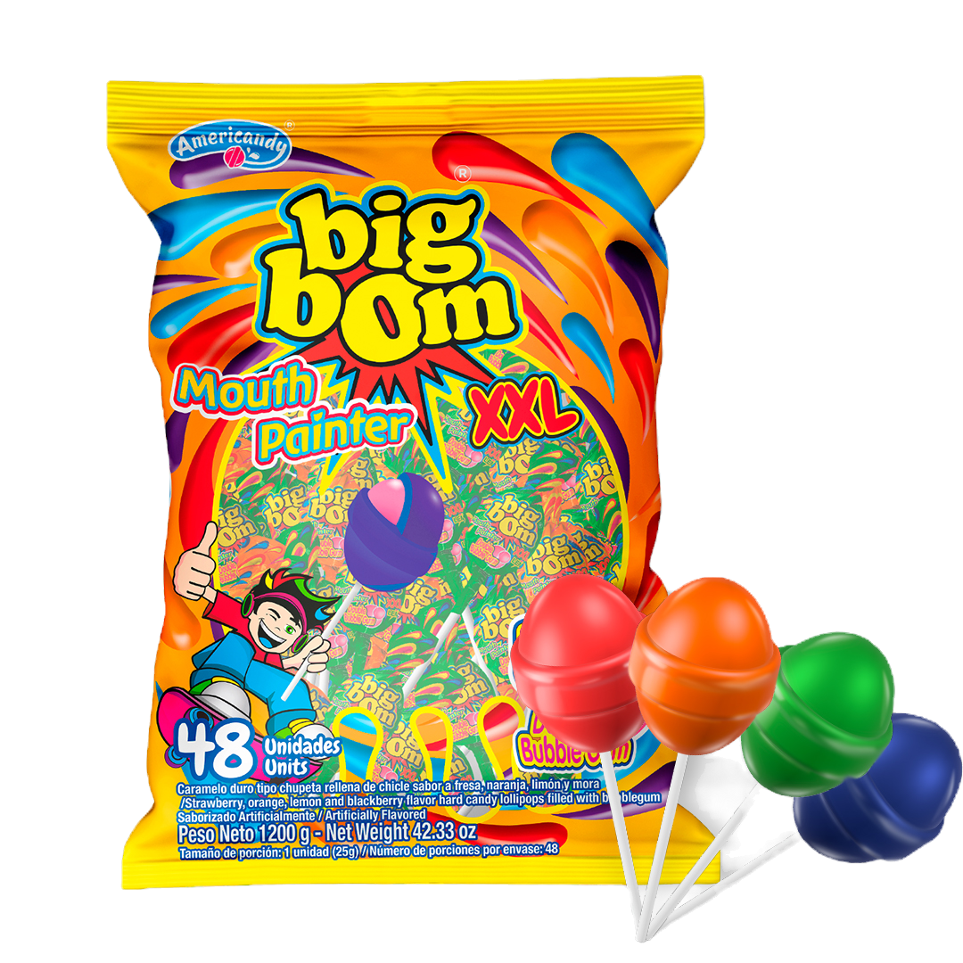 (BAG)) MOUTH PAINTER LOLLIPOP XXL , ASSORTED FLAVORS