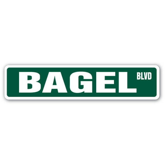 BAGEL Street Sign food breakfast restaurant bakery shop | Indoor/Outdoor | 36" Wide