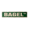 thumbnail image 1 of BAGEL Vintage Aluminum Street Sign food breakfast restaurant bakery shop rustic metal tin | Indoor/Outdoor |  30" Wide, 1 of 4