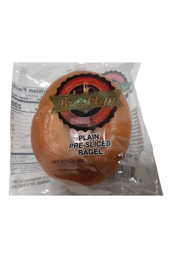 BAGELS 3oz. - PLAIN - 24- INDIVIDUALLY CELLO WRAPPED - BROOK
