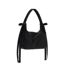 BAGGU X Sandy Liang Women's Mini Bowknot Nylon Designer Bags-BLACK