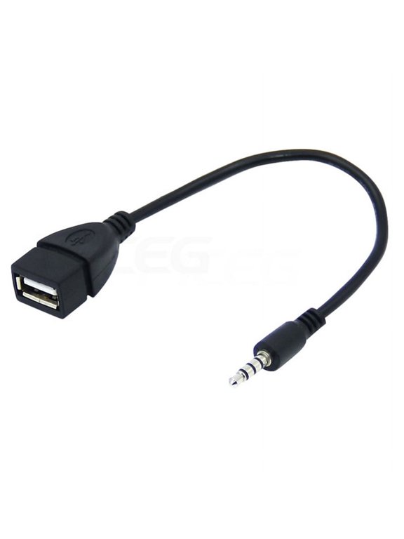 3.5mm Male AUX to Female USB 2.0 Cable