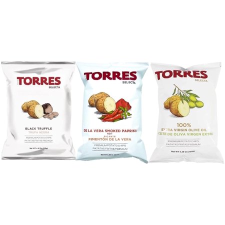 BAGS) Spanish Potato Chips Patatas Fritas Made in Barcelona Spain Limited Edition (3 Pack) - Choose Your Favorite Flavors (Black Truffle [3 pack])