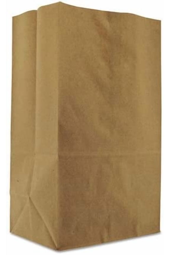 BAGSK1857 1/8 BBL 57# Squat Paper Bag, Natural Grocery Sack, Brown, 500-Bundle
