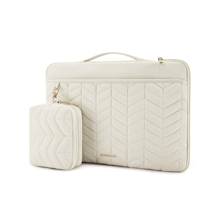 LEATHER QUILTED MAC COVER BLACK LEATHER QUILTED MAC COVER BLACK