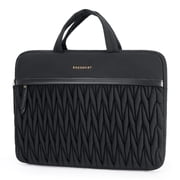 BAGSMART 14 Inch Laptop Case, Puffy Laptop Bag Sleeve for MacBook Air, Shockproof Laptop Cover MacBook Case Compatible for Dell HP Lenovo Asus Acer, Black