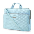 thumbnail image 1 of BAGSMART 15.6"-16" Laptop Shoulder Bag Laptop Sleeve Case Compatible with MacBook Pro, HP, Dell, Acer Aspire, Asus Notebook, Shockproof Soft Padded Zipper Cover Carrying Computer Bag, Blue, 1 of 6