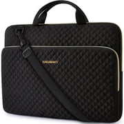 BAGSMART 15.6 Inch Laptop Sleeve Protective Case, Shockproof Soft Padded Zipper Cover Carrying Computer Bag with Pocket