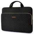 thumbnail image 1 of BAGSMART 15.6 Inch Laptop Sleeve Protective Case, Shockproof Soft Padded Zipper Cover Carrying Computer Bag with Pocket for MacBook Air, Black with Handle, 1 of 7