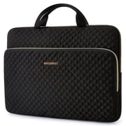 BAGSMART 15.6 Inch Laptop Sleeve Protective Case, Shockproof Soft Padded Zipper Cover Carrying Computer Bag with Pocket