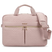 BAGSMART 17.3" Laptop Bag Briefcase, Computer Messenger Bag, Business Work Travel Laptop Shoulder Bag, Carrying Handbag Laptop Sleeve Case for Women & Men, Pink