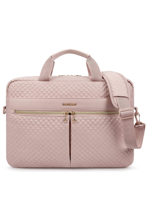 17.3" Laptop Bag Briefcase, Computer Messenger Bag, Business Work Travel Laptop Shoulder Bag, Carrying Handbag Laptop Sleeve Case for Women & Men, Pink