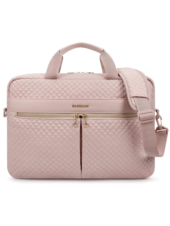 17.3" Laptop Bag Briefcase, Computer Messenger Bag, Business Work Travel Laptop Shoulder Bag, Carrying Handbag Laptop Sleeve Case for Women & Men, Pink