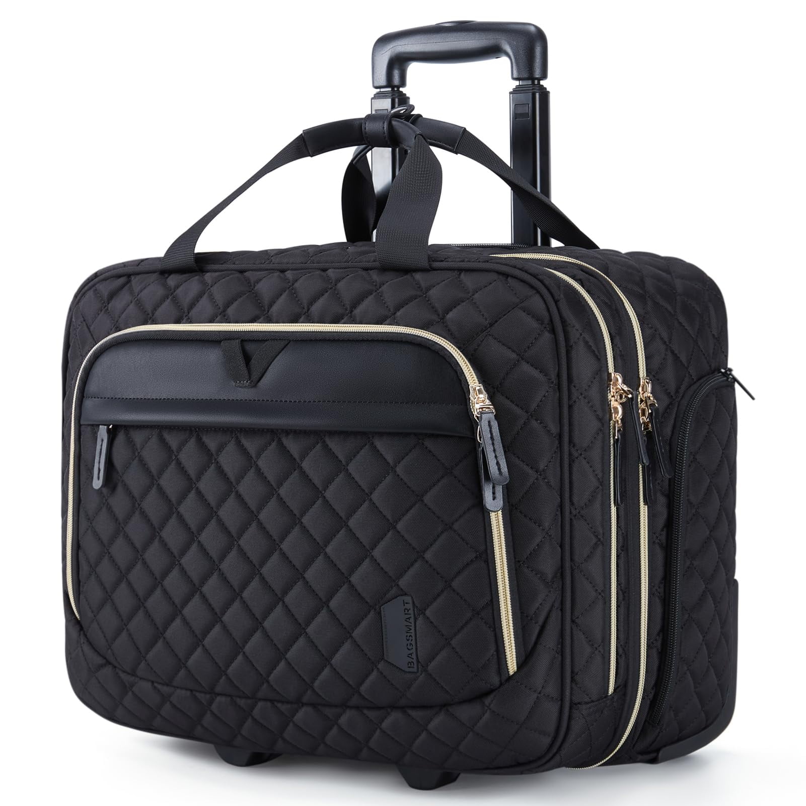 BAGSMART 17.3” Rolling Laptop Bag Briefcase, Computer Bag Laptop Case ...