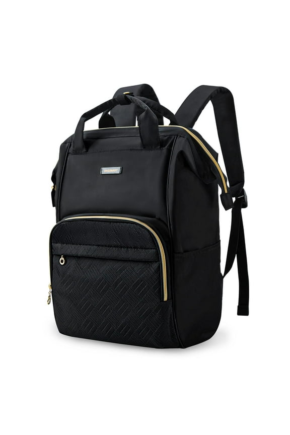 17" Travel Laptop Backpack for Women, Business Computer Backpack School Book Bag Casual Daypack for Work College Trip, Men & Women, Black