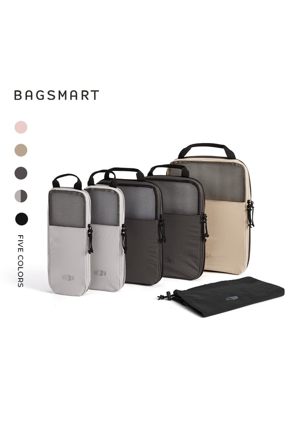 6 Set Compression Packing Cubes for Travel, Expandable Luggage Packing Organizer Bags, Durable Space Saver Bags Travel Essentials, Multi-Color