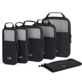 thumbnail image 1 of BAGSMART 6 Set Compression Packing Cubes for Travel, Expandable Luggage Packing Organizer Bags, Durable Space Saver Bags Travel Essentials, Black, 1 of 6