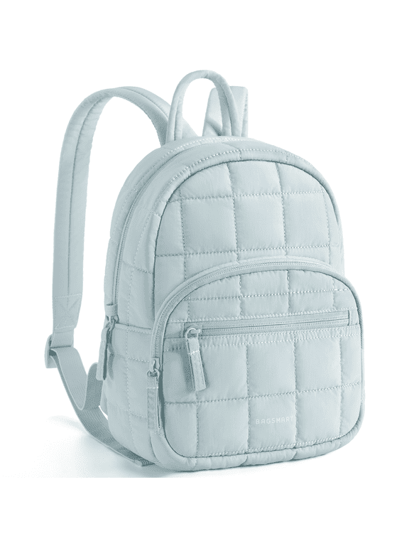 Backpack Purses for Women,Lightweight Quilted Mini Backpack,Water-resistant Puffer Small Daily Backpack Fashion Bookbag, Light Blue