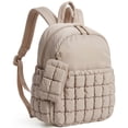 thumbnail image 1 of BAGSMART Quilted Mini Backpack with Detachable Small Bag, Lightweight Puffer Small Backpack Purse for Women, Water-Resistant Casual Travel Daypack Bookbag for Travel Daily, Camel, 1 of 8